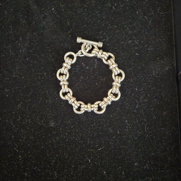 Vintage Silpada Sterling Silver Chunky Link Bracelet - Picture 1 of 2